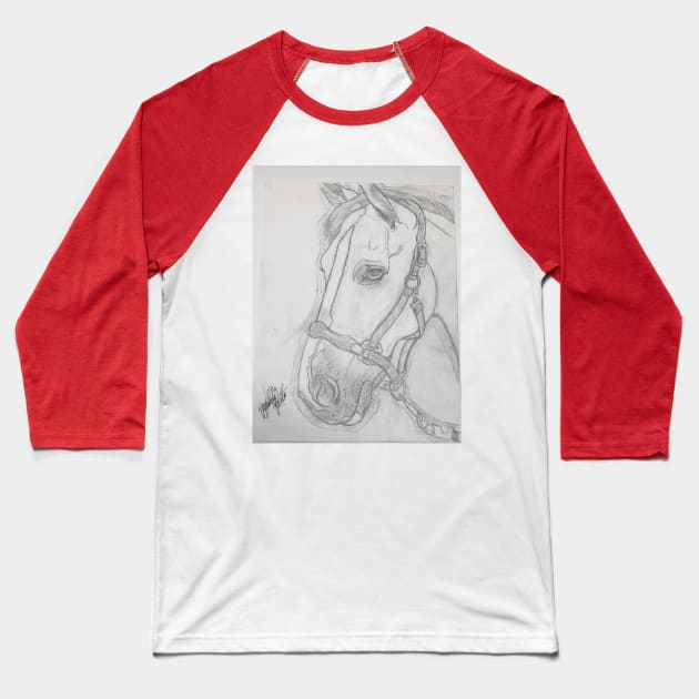 Horse Baseball T-Shirt by ChibiLevi